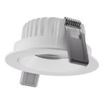 Ledvance LED-Spot Adjust Aluminium Weiß 8W 680lm 36D - 930 Warmweiß | Ausschnitt 83mm - IP20 - Höchste Farbwiedergabe - Dimmbar