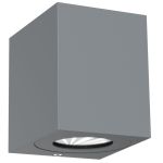 Nordlux Canto Kubi 2 Wandleuchte Aluminium Grau Up & Down - 10.6W 500lm - 830 Warmweiß | IP44