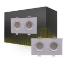 Spot Duo Weiß | Ausschnitt 155x75mm - IP22 - GU10 Fitting