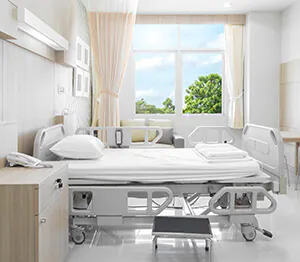 LED-Beleuchtung im Patientenzimmer